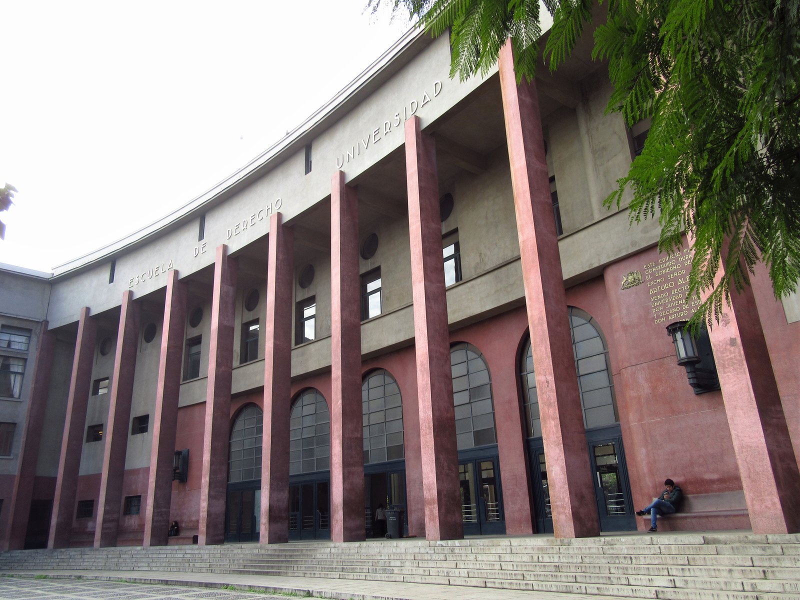 Vista de la Facultad de Derecho de la Universidad de Chile